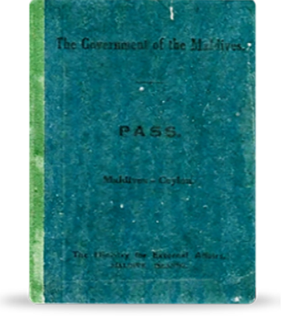 1957 Maldivian Pass - First formal travel document